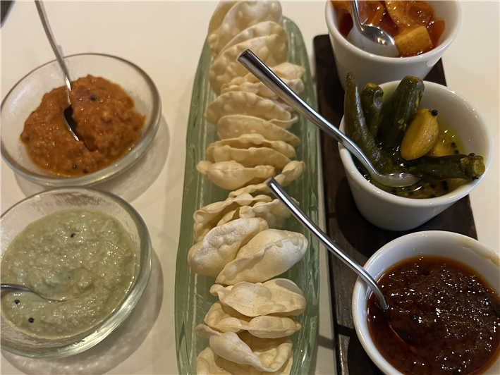 popadoms and pickles